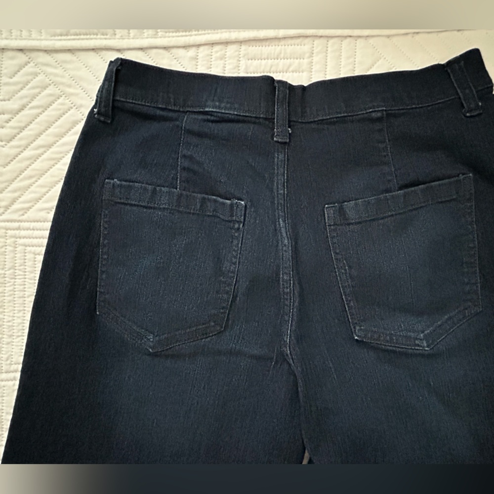 Jessica Simpson Womens Wide Leg High Rise Trouser Jeans Size 10 Dark Blue - Picture 9 of 10